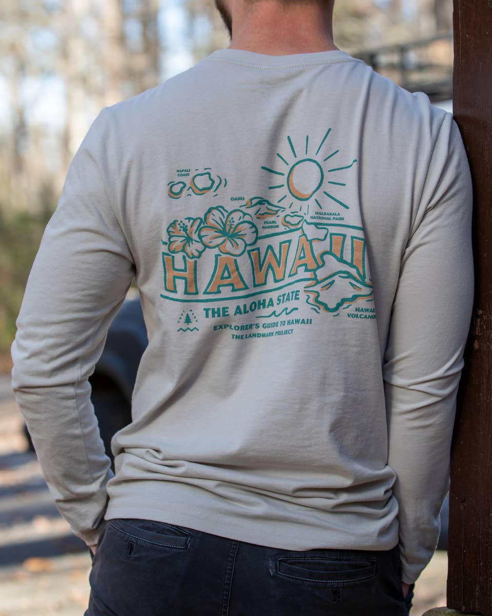 Explore Hawaii Long Sleeve Pocket T-shirt