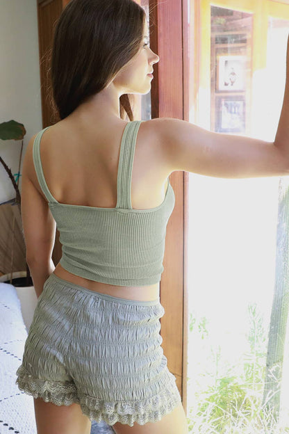 V Neck Crop Top