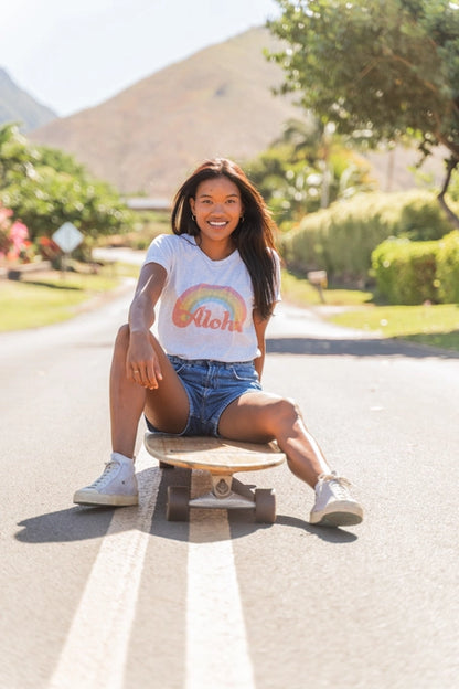Aloha Retro Rainbow Tee