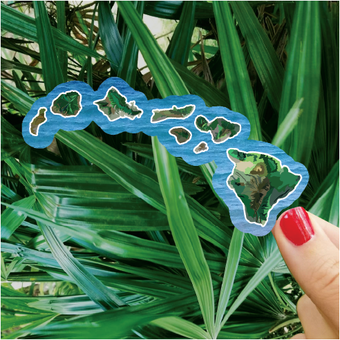 Hawaiian Island Chain Sticker