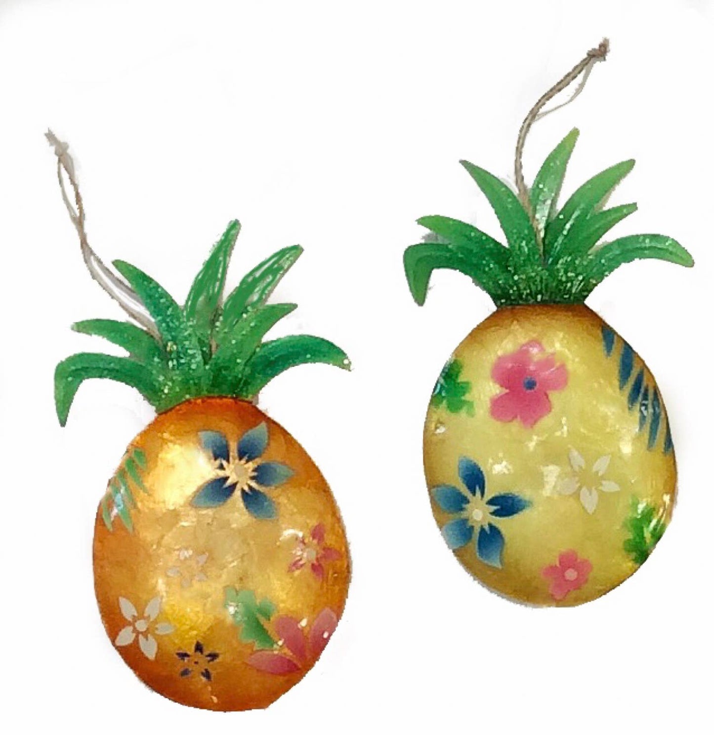 Capiz Shell Pineapple Ornament