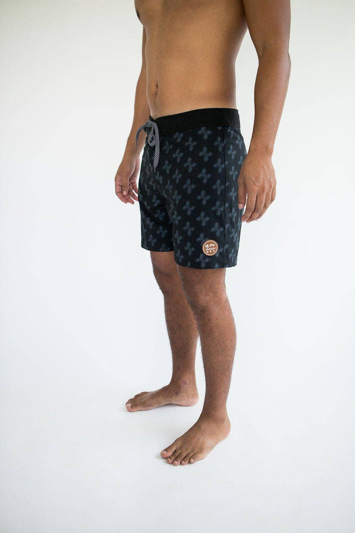 Men's Townshort Boardshorts in Black Breadfruit Bandana