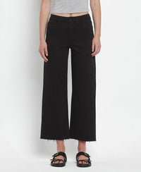 High Rise Crop Wide Leg Jeans