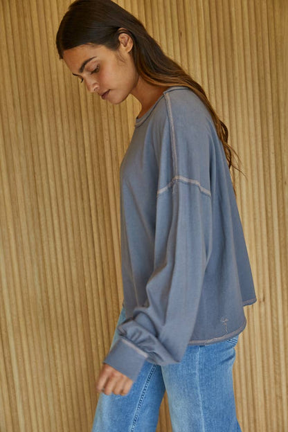 Mineral Wash Oversized Top