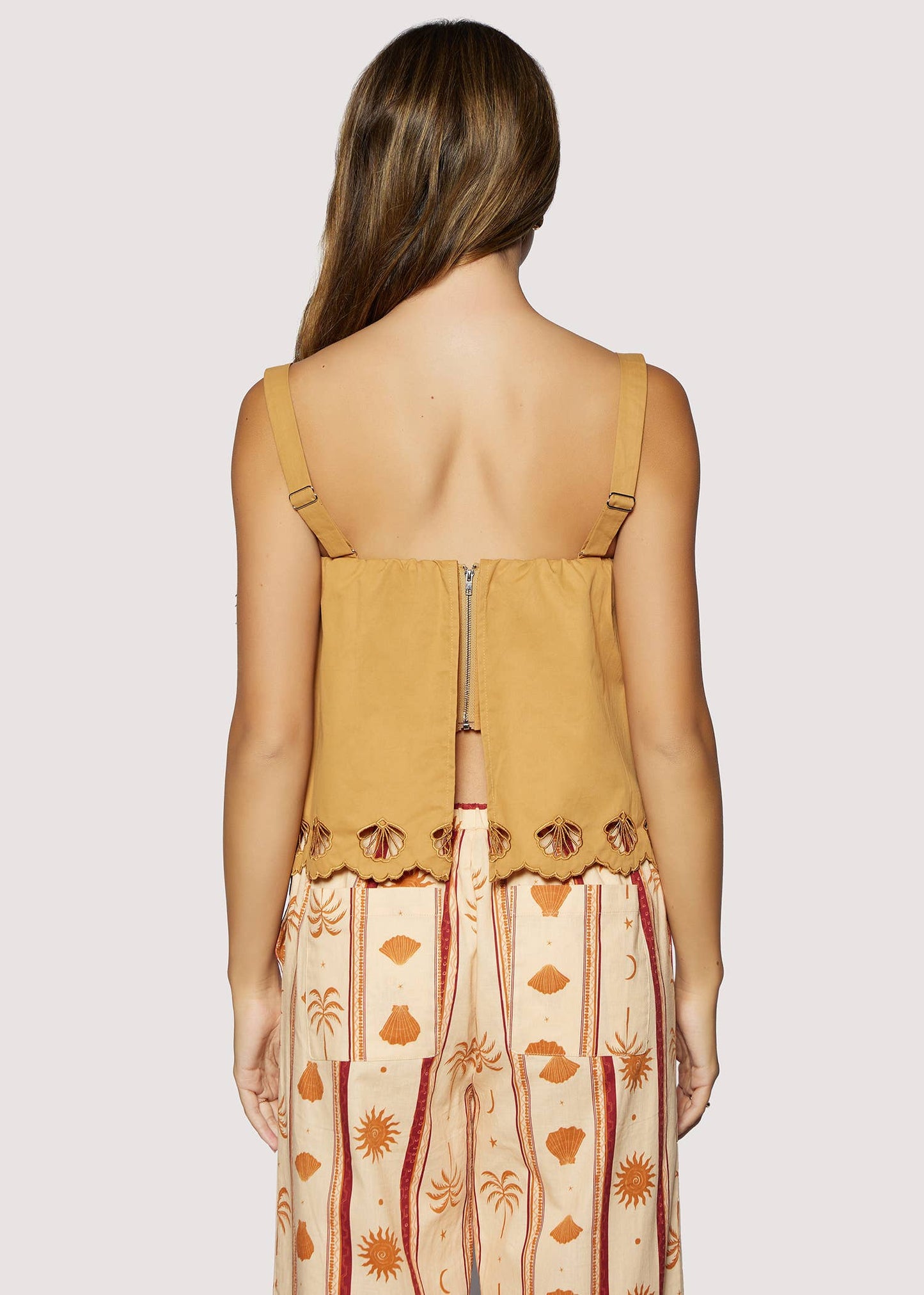 Seashell Drift Top - Cotton Poplin Resortwear