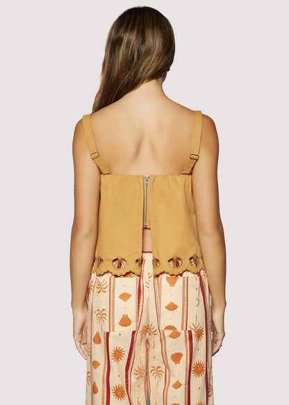 Seashell Drift Top - Cotton Poplin Resortwear