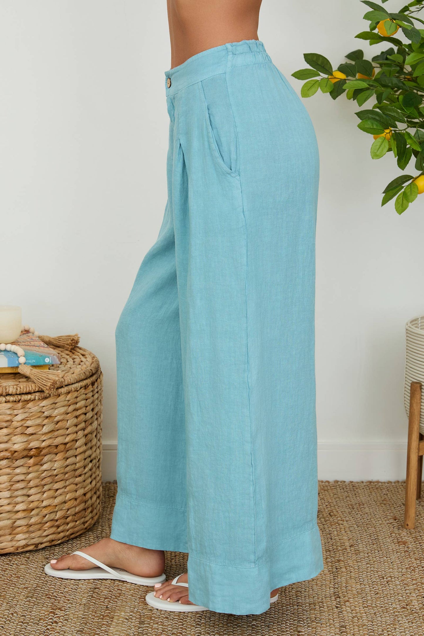 Italian Linen Palazzo Pants