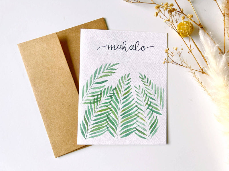 Fern Mahalo Greeting Card