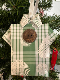 Handmade Aloha Shirt Origami Christmas Ornament