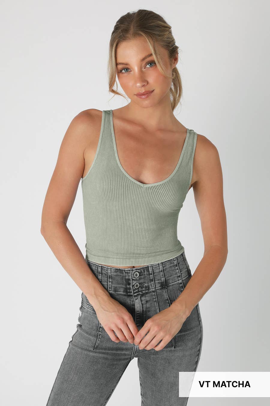 V Neck Crop Top