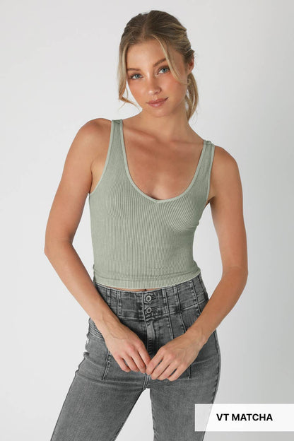 V Neck Crop Top