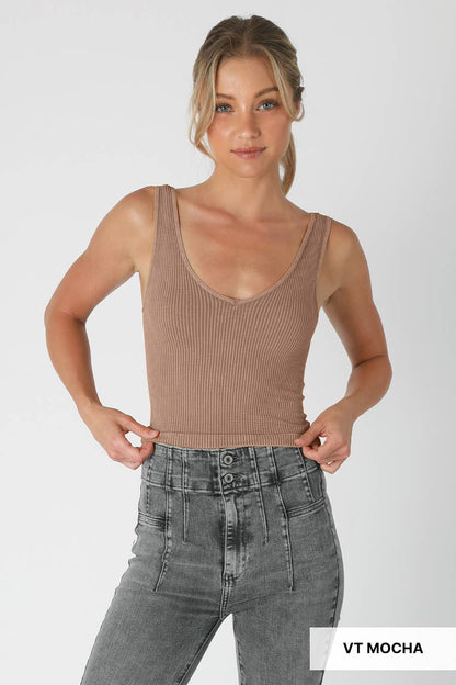 V Neck Crop Top