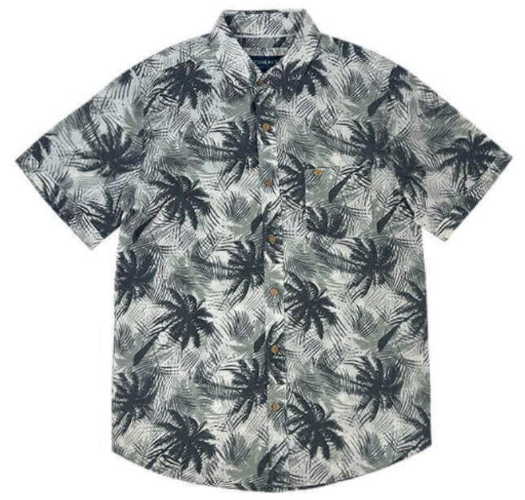 Men's Hawaiian Shirt-Grey