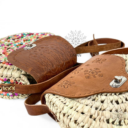 Round Straw Crossbody Bag