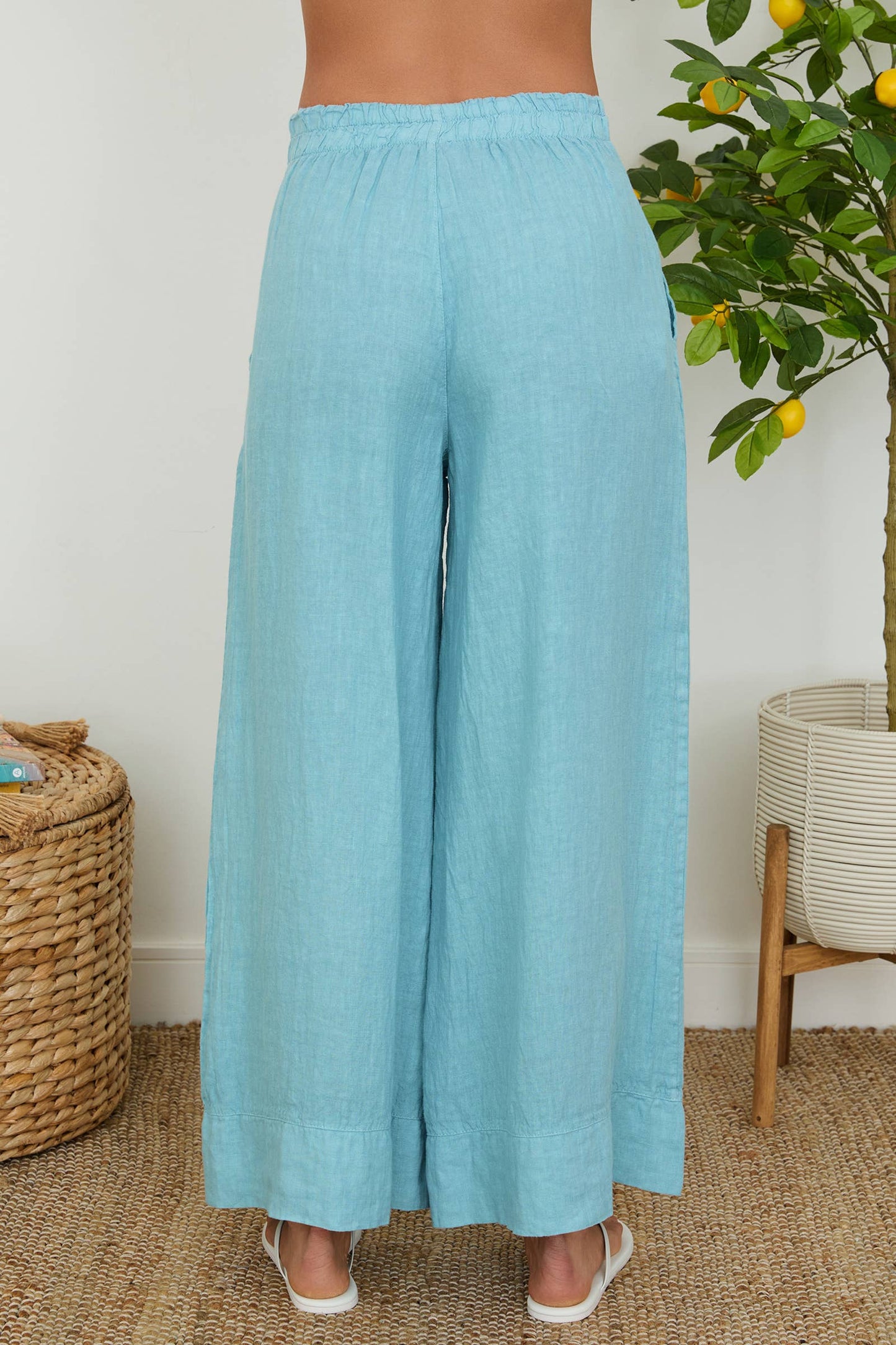 Italian Linen Palazzo Pants