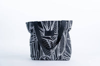 Summer Tote Beach Bag - Travel Bag - Black Strelitzia