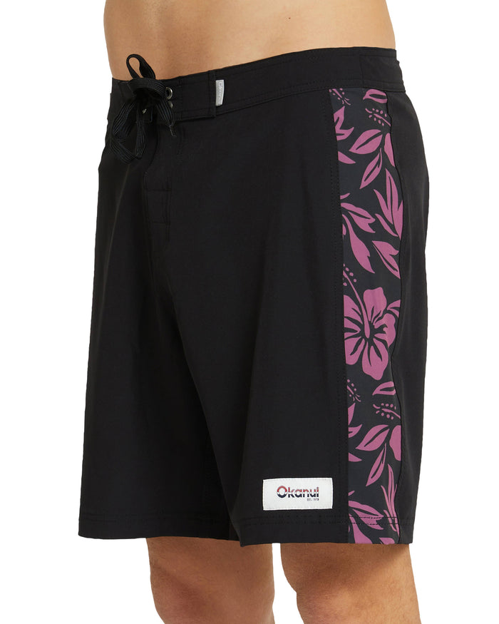 Mens - Boardrider Boardshort - Triffids - Black Rum