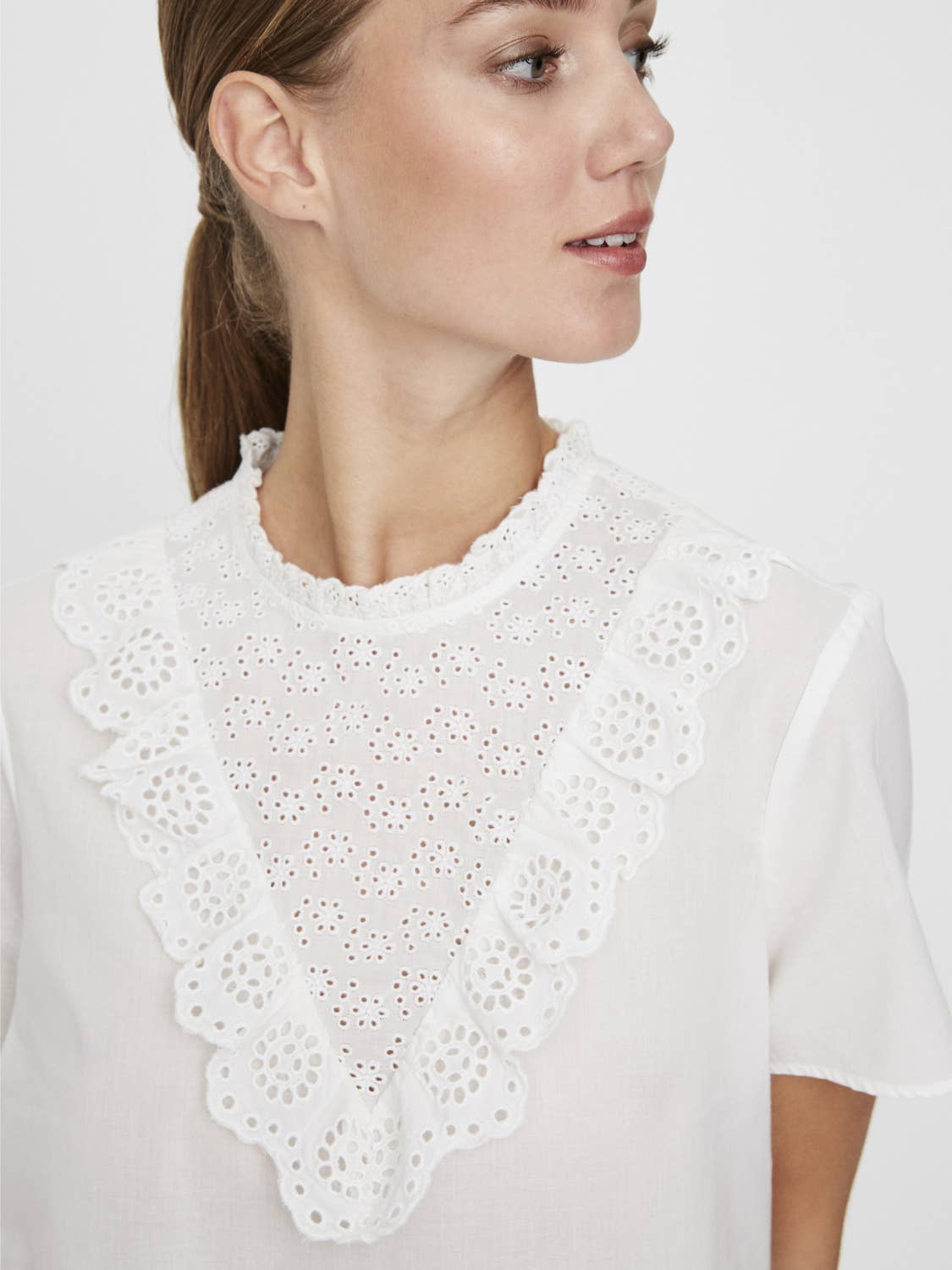 White Embroidered Top