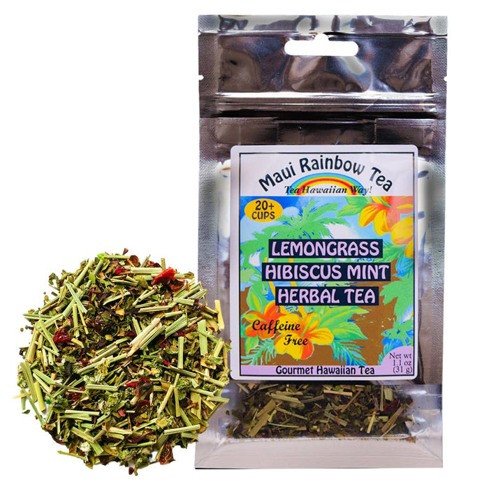 Lemongrass Hibiscus Mint Herbal Tea - Caffeine Free Tea