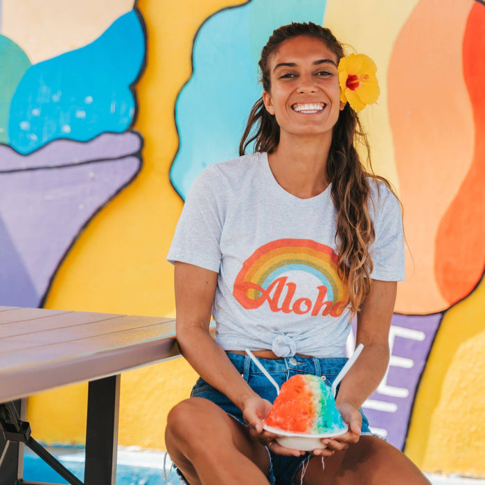 Aloha Retro Rainbow Tee