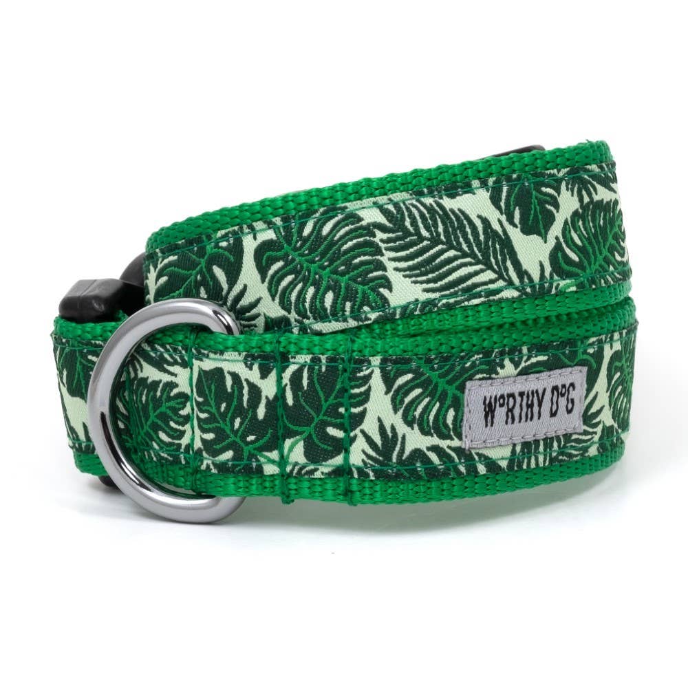 Tropical Leaves Collar: Green